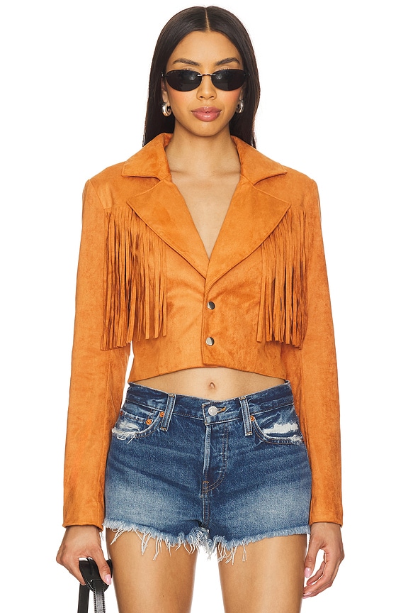 view 2 of 5 Kiara Faux Suede Jacket in Camel