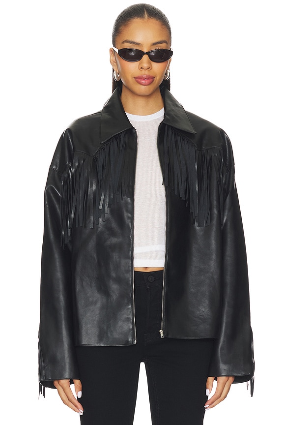 view 2 of 5 Mia Faux Leather Jacket in Black