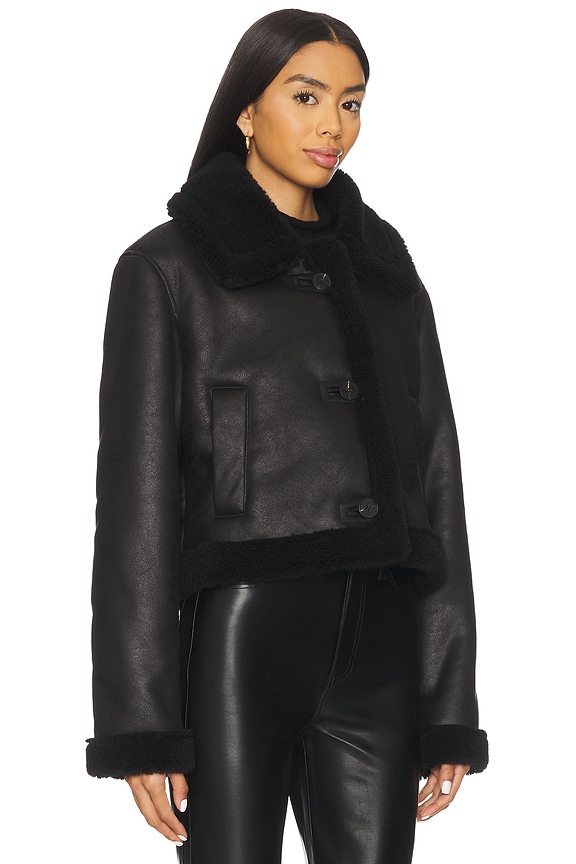 view 2 of 4 Cyrilla Faux Leather Jacket in Black