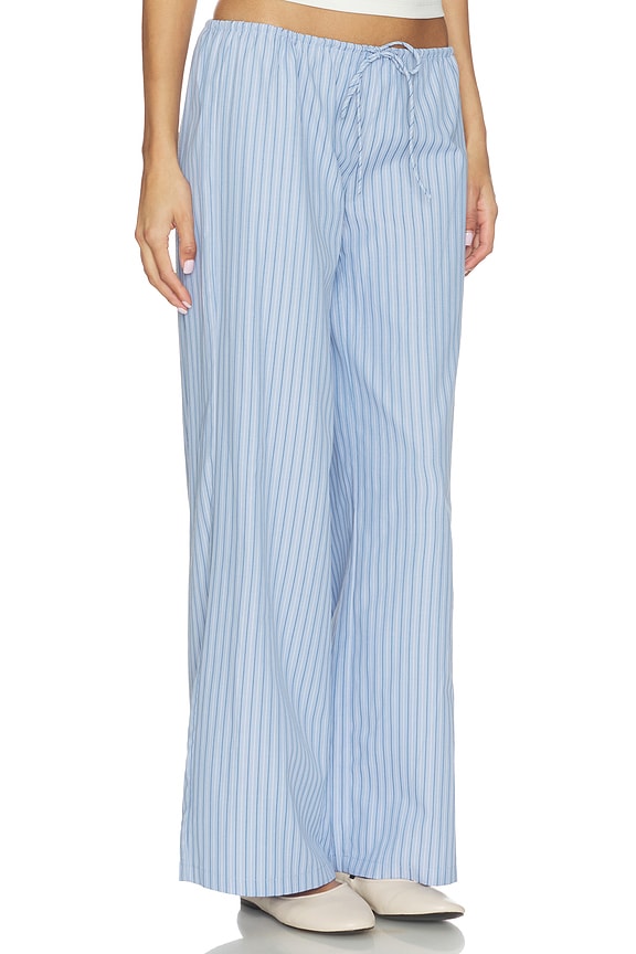 view 2 of 6 Lyrica Drawstring Pant in Blue Stripe