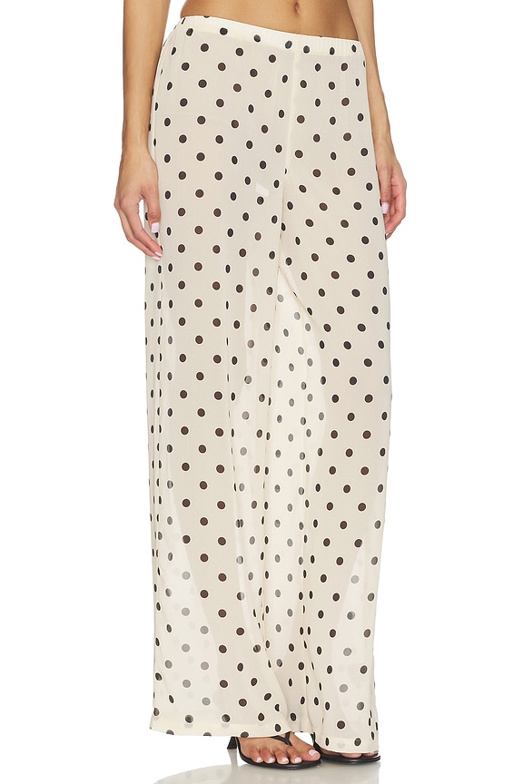 view 2 of 6 Darby Pant in Beige & Black Dot