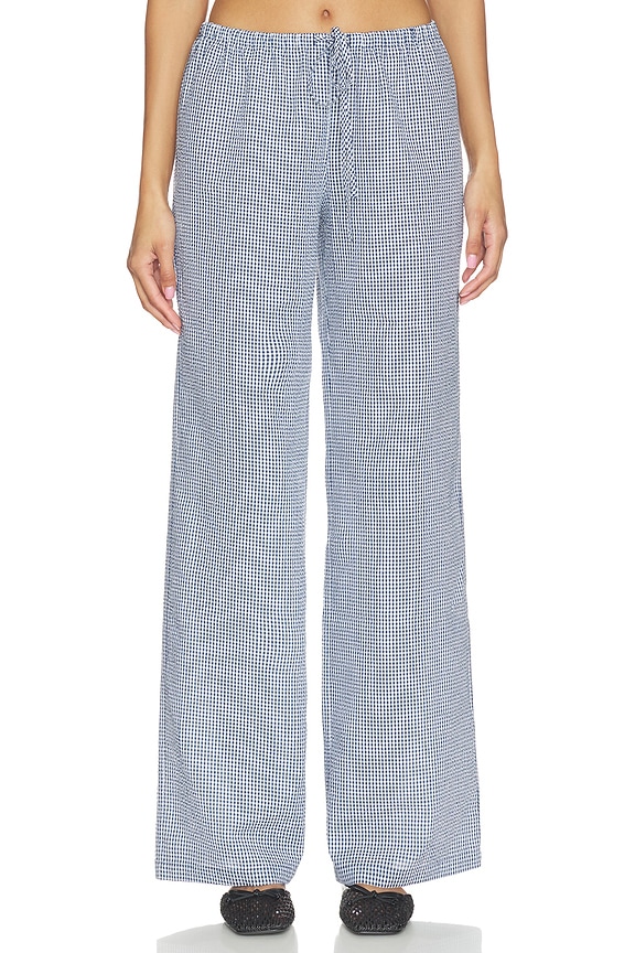 view 1 of 6 PANTALON RUTHIE in Blue Gingham