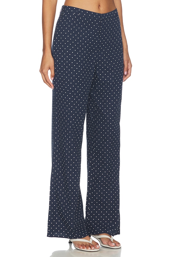 view 2 of 6 Chantelle Pant in Navy & White Dot