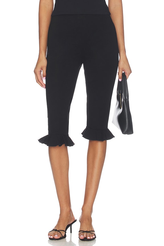 view 1 of 7 Talitha Ruffle Capri in Black