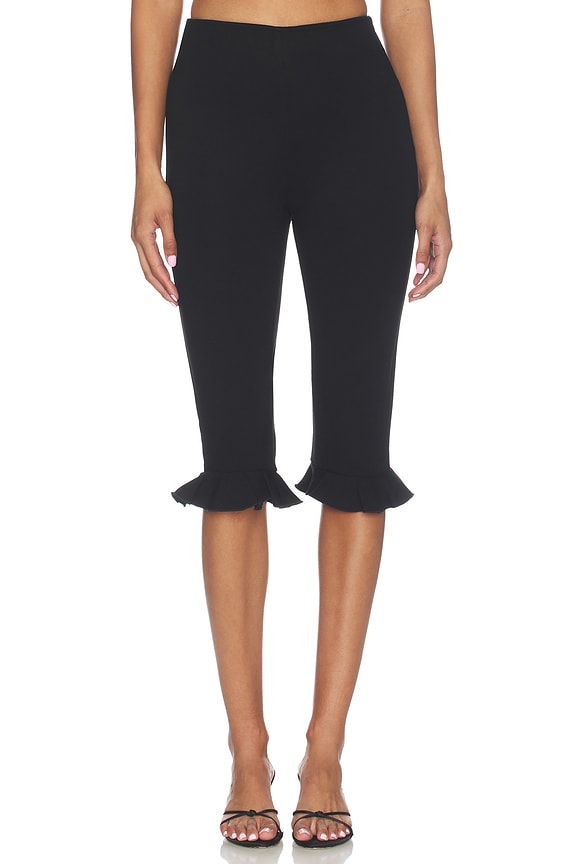 view 2 of 7 Talitha Ruffle Capri in Black
