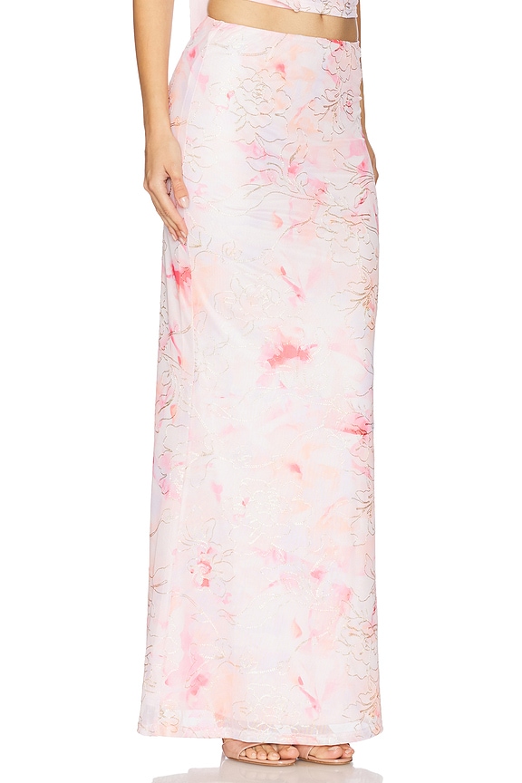 view 2 of 6 Nina Maxi Skirt in Pink Floral