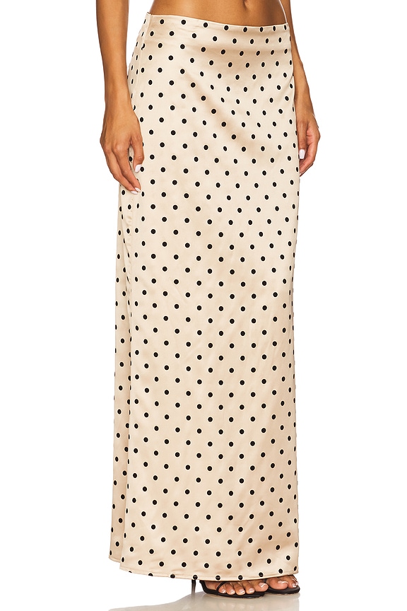 view 2 of 6 Elianna Midi Skirt in Tan Polka Dot
