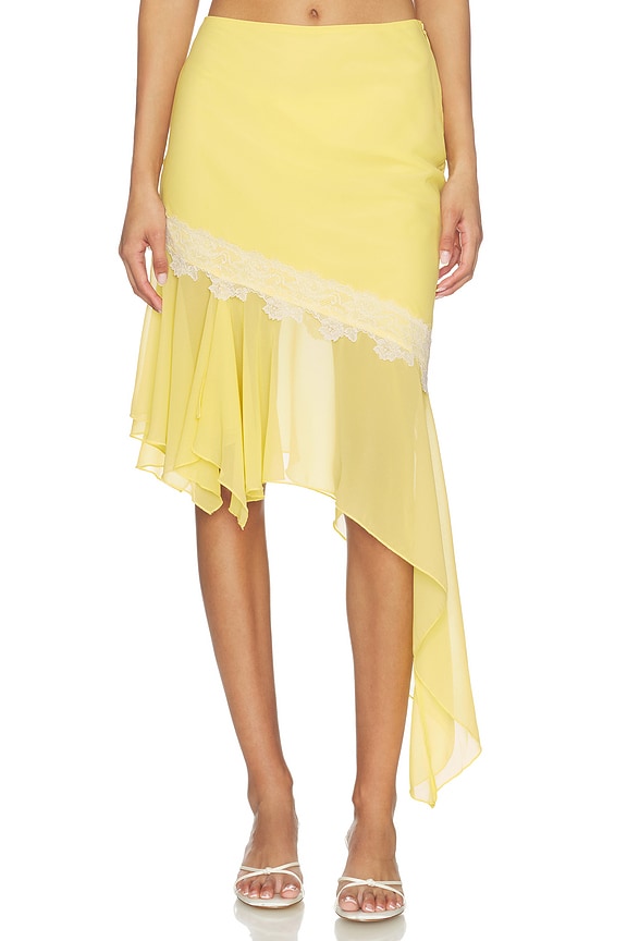 view 1 of 6 Yara Midi Skirt in Baby Yellow