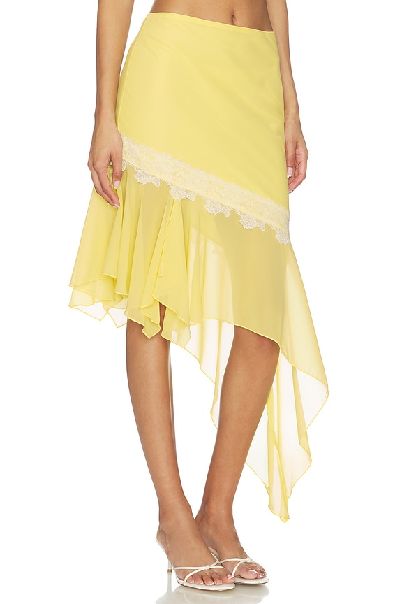 view 2 of 6 Yara Midi Skirt in Baby Yellow