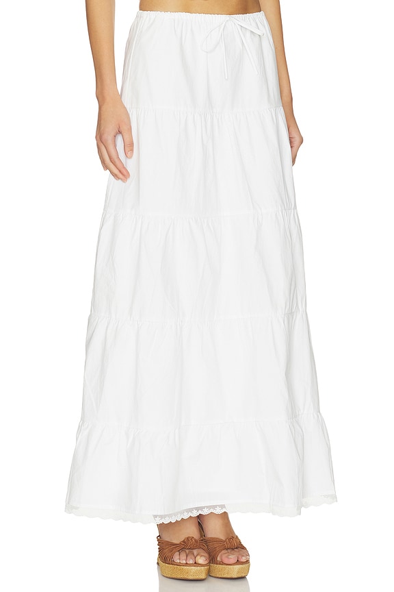 view 2 of 6 Carmen Maxi Skirt in White