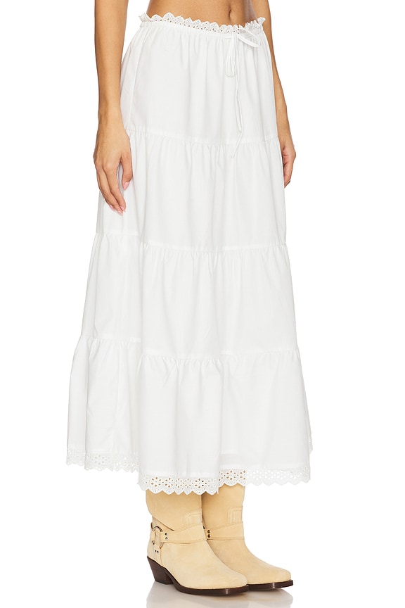 view 2 of 6 Angela Maxi Skirt in White