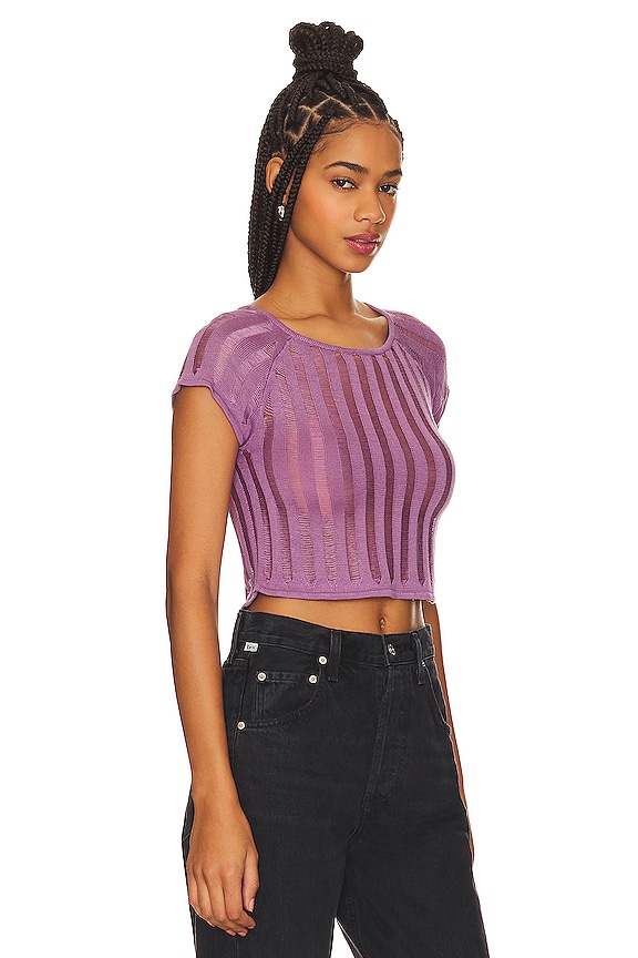 view 2 of 4 Yasmin Crop Top in Purple