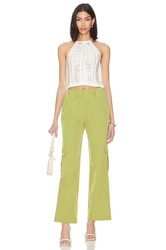 MORE TO COME Taryn Fringe Top in Bone | REVOLVE