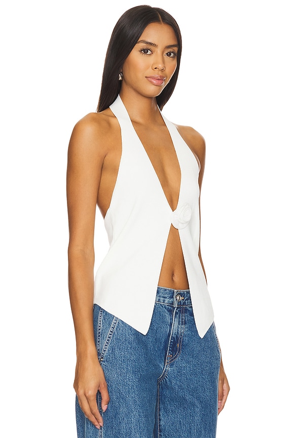 view 2 of 4 Dixie Halter Top in White