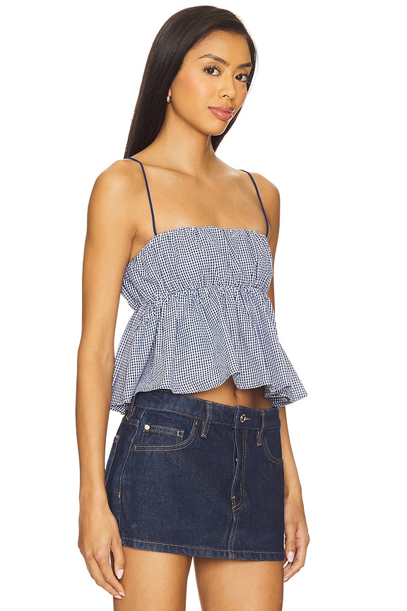 view 2 of 5 Bailey Cami Top in Navy Gingham