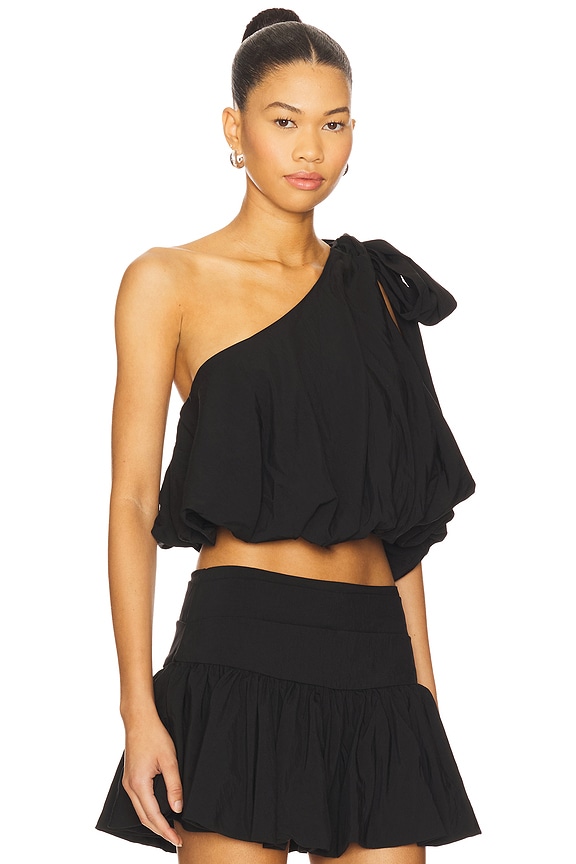 view 2 of 5 Lara Asymmetrical Top in Black