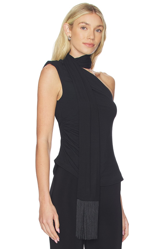 view 2 of 4 Aelin Scarf Top in Black