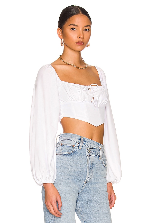 view 2 of 4 Yasmin Corset Top in White