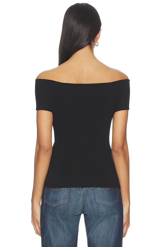 MORE TO COME Rorie Off Shoulder Top in Black | REVOLVE
