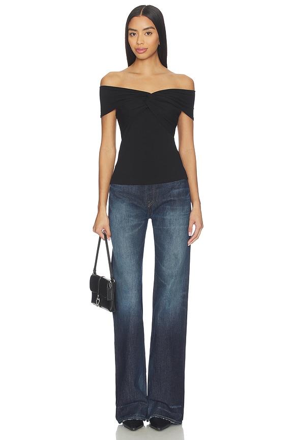 MORE TO COME Rorie Off Shoulder Top in Black | REVOLVE