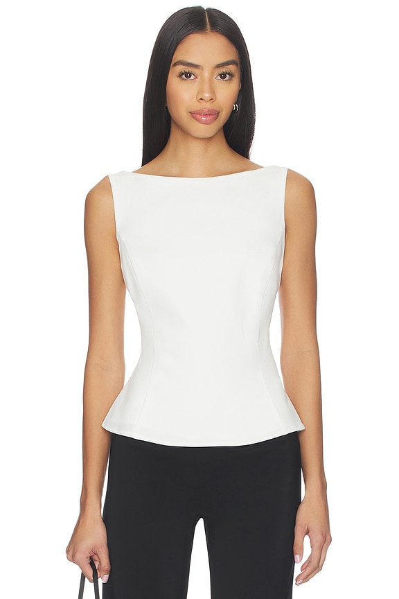 view 2 of 5 Jaden Tie Top in White