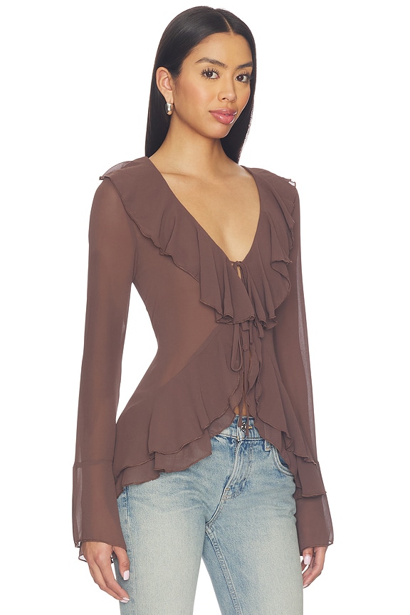 view 2 of 4 Alisia Top in Brown