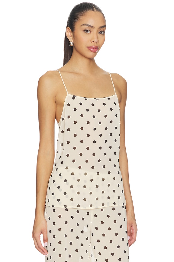 view 2 of 4 Darby Top in Beige & Black Dot