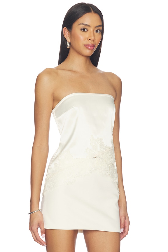view 2 of 4 Sian Strapless Lace Top in Cream