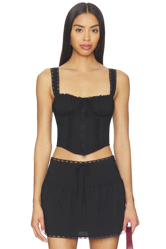 view 1 of 4 Elaine Corset Top in Black