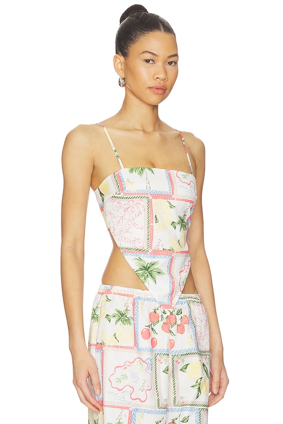 view 2 of 4 Kialana Cami Top in White Multi