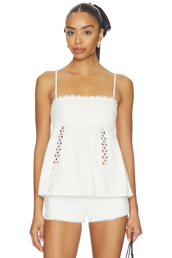 view 1 of 4 Gwen Babydoll Top in White