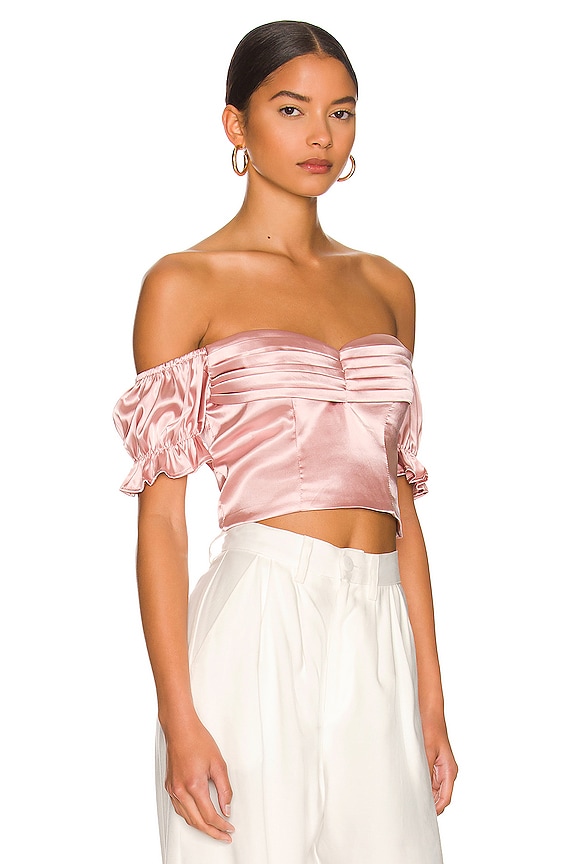 view 2 of 4 Viola Off Shoulder Top in Blush