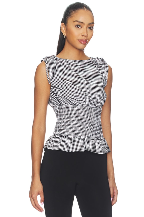 view 2 of 5 Milcah Top in Black Gingham