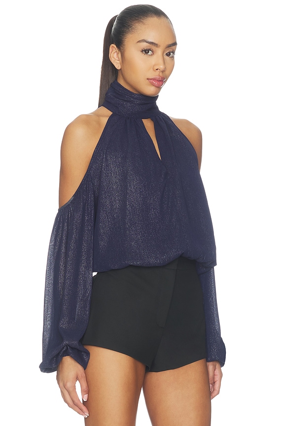 view 2 of 5 Araya Cold Shoulder Top in Navy