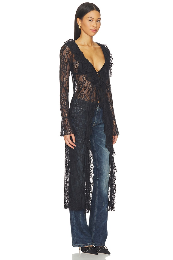 view 2 of 3 Alisia Duster Top in Black Lace