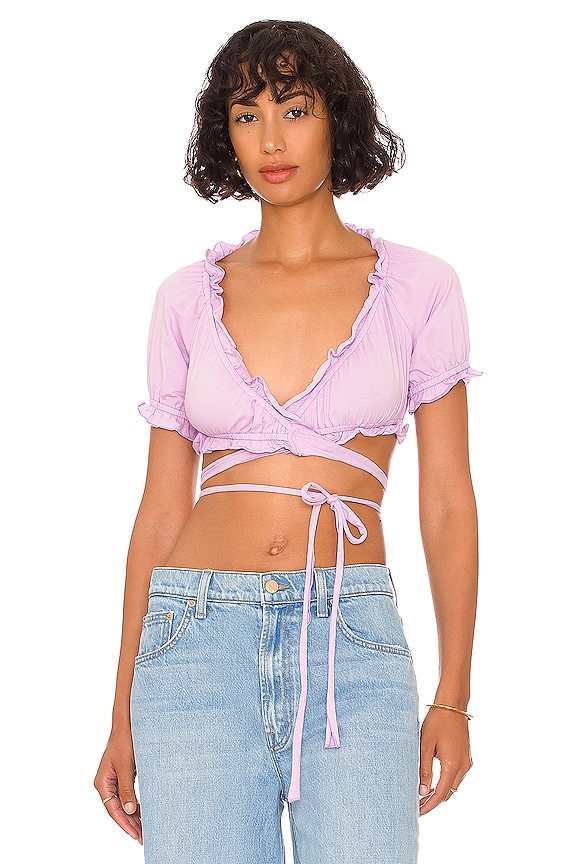 view 1 of 4 Francisca Wrap Tie Top in Lavender