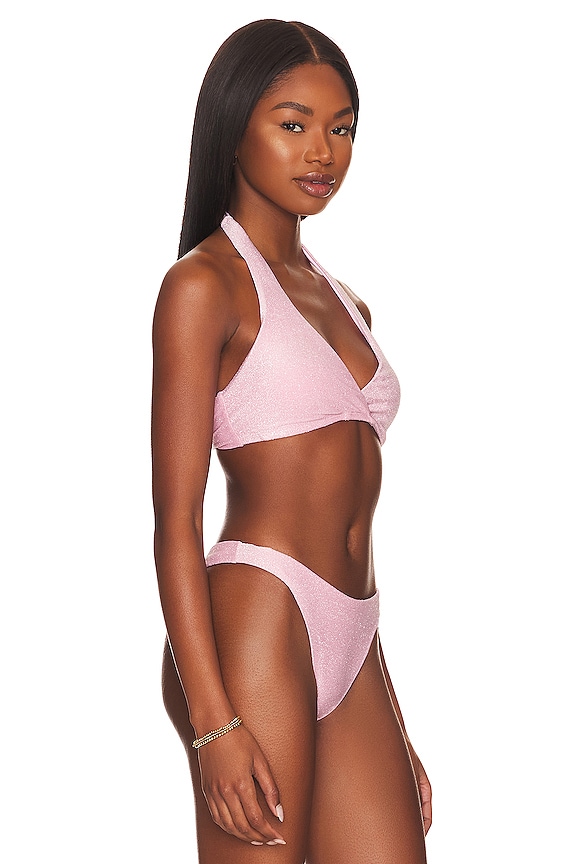 view 2 of 5 Valentina Bikini Top in Pink Metallic