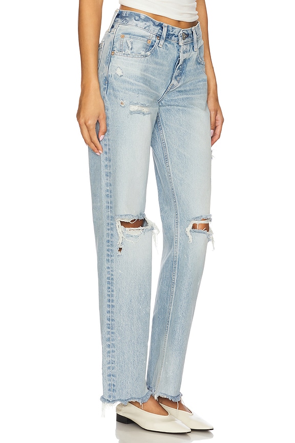 view 2 of 6 Odessa Straight-low Jeans in Light Blue