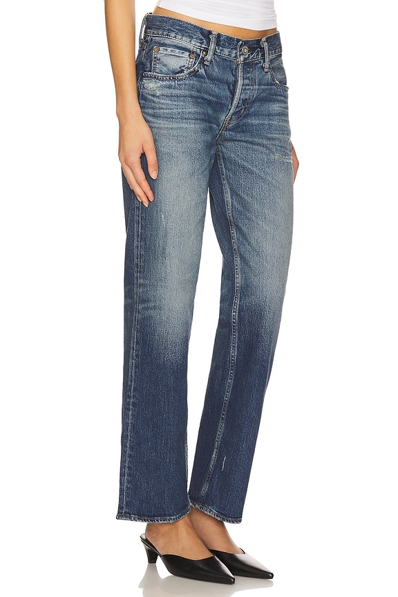 view 2 of 6 Cedarhurst Straight Low Jeans in Blue