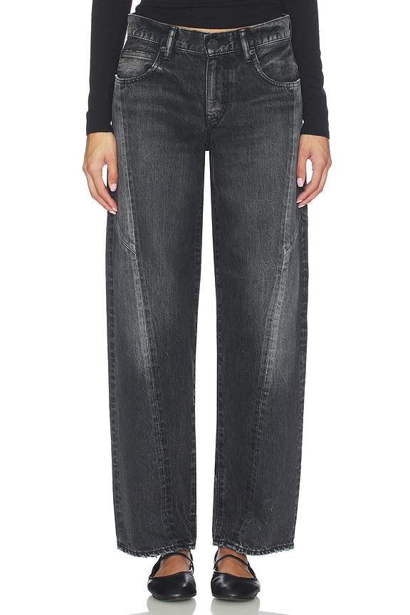 view 1 of 6 Largo Remake Wide Tapered Jeans in Black