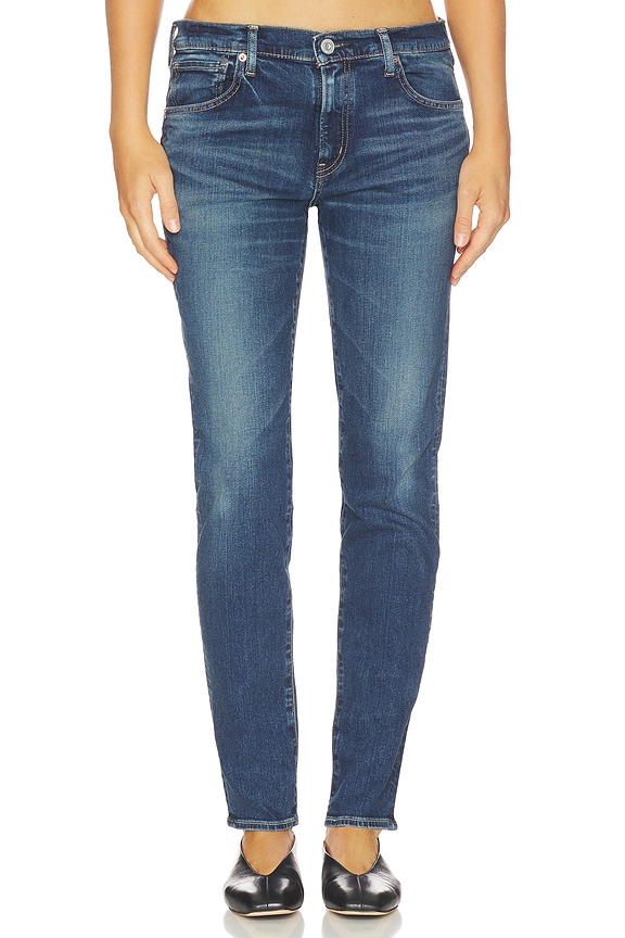 view 1 of 6 Glocester Skinny Long Jeans in Dark Blue