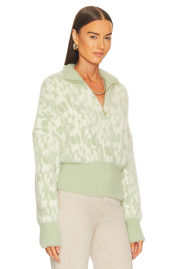 view 2 of 4 Studiowear Jacquard High Neck Knit Top in Light Green