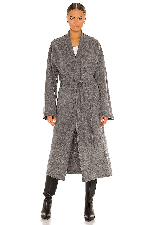 view 2 of 4 Long Knit Gown in Grey