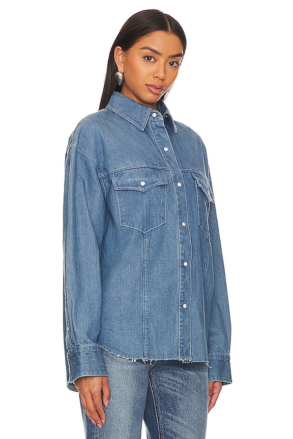 view 2 of 4 Ansel Western Shirt in Blue