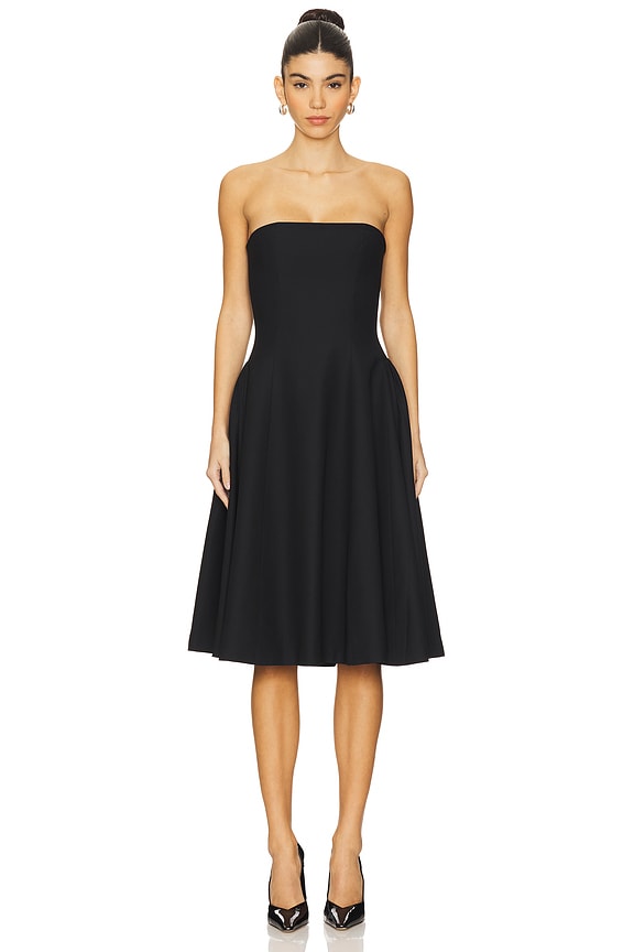 view 2 of 4 ROBE MIDI SANS MANCHES LADY in Noir