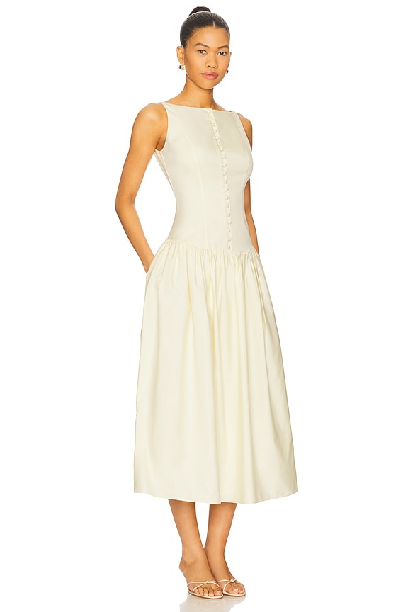 view 2 of 3 VESTIDO A MEDIA PIERNA CON CINTURA BAJA KISSING BOOTH LADY in Butter