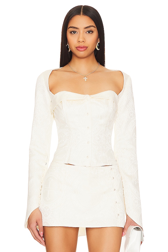 view 2 of 5 Medici Bustier in Ivory Liturgical