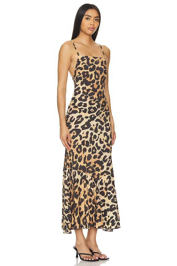 view 2 of 3 Fauve Long Dress in Leopard Print
