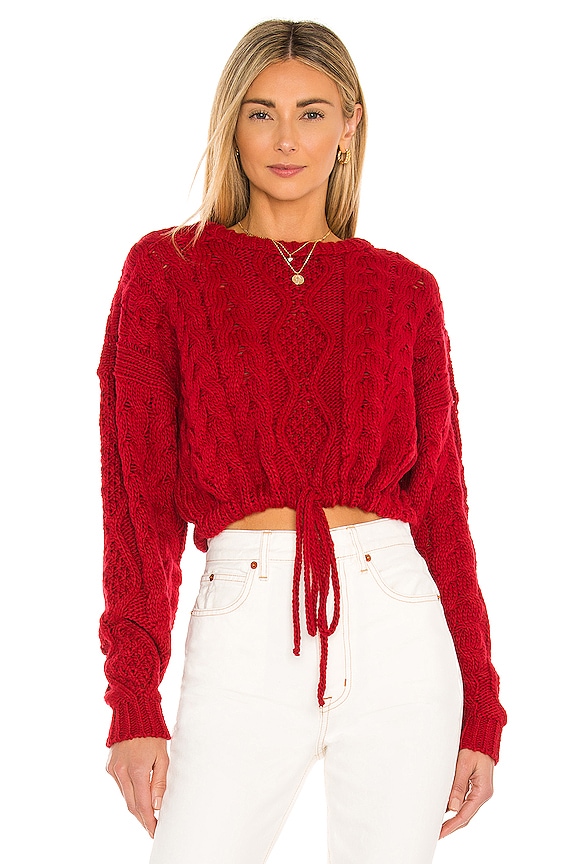 Musier Paris Adele Sweater in Red | REVOLVE