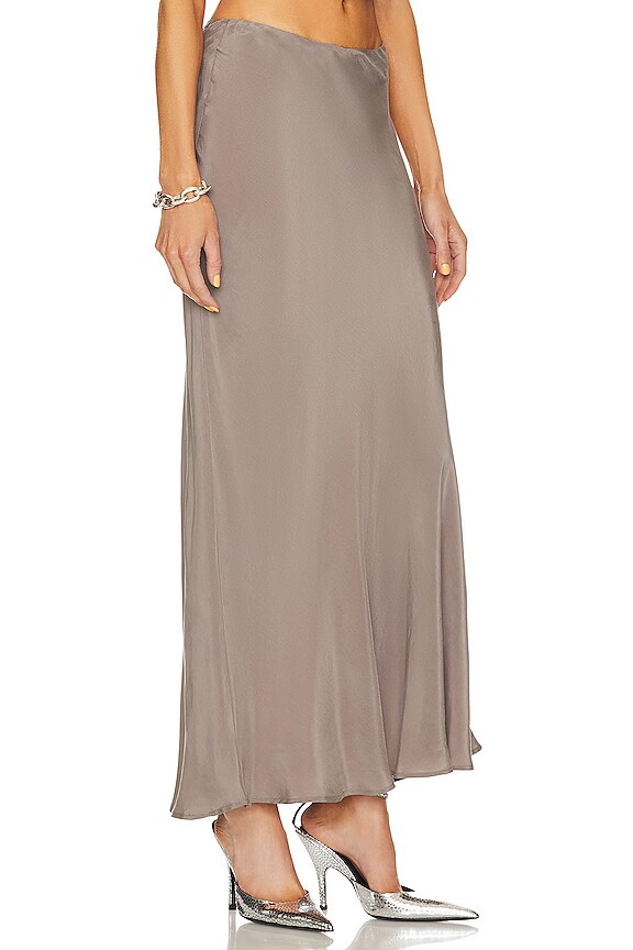 view 2 of 4 Romanella Long Skirt in Grey